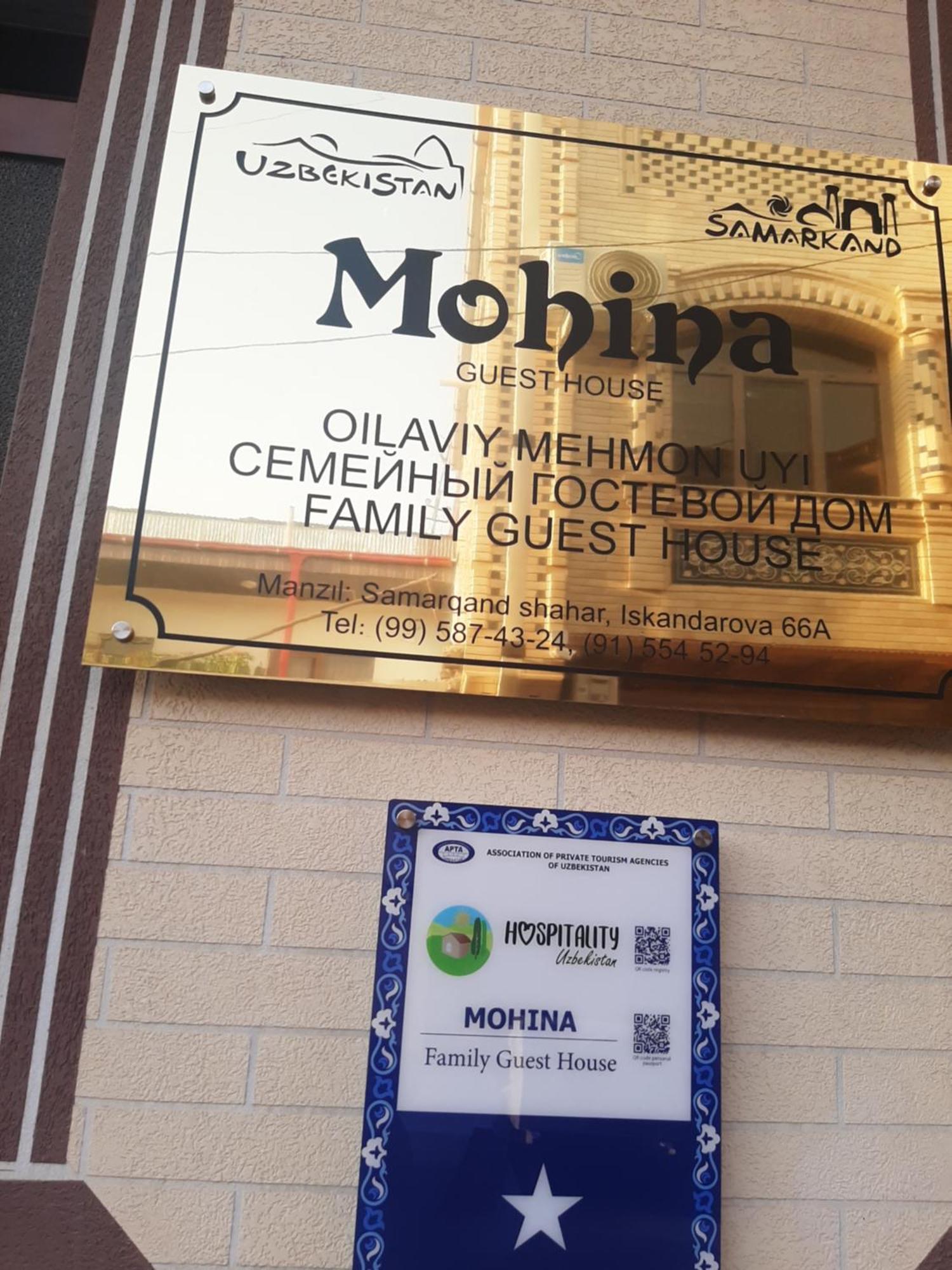 Hotel Mohina Samarkand Exterior foto